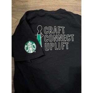 Women's Size Small Starbucks Shirt-Black T-shirt logo 100% Cotton
